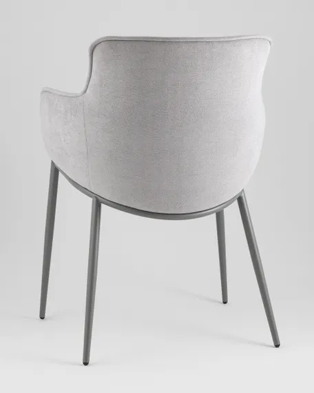 Стул Твигги велюр серый, каркас серый