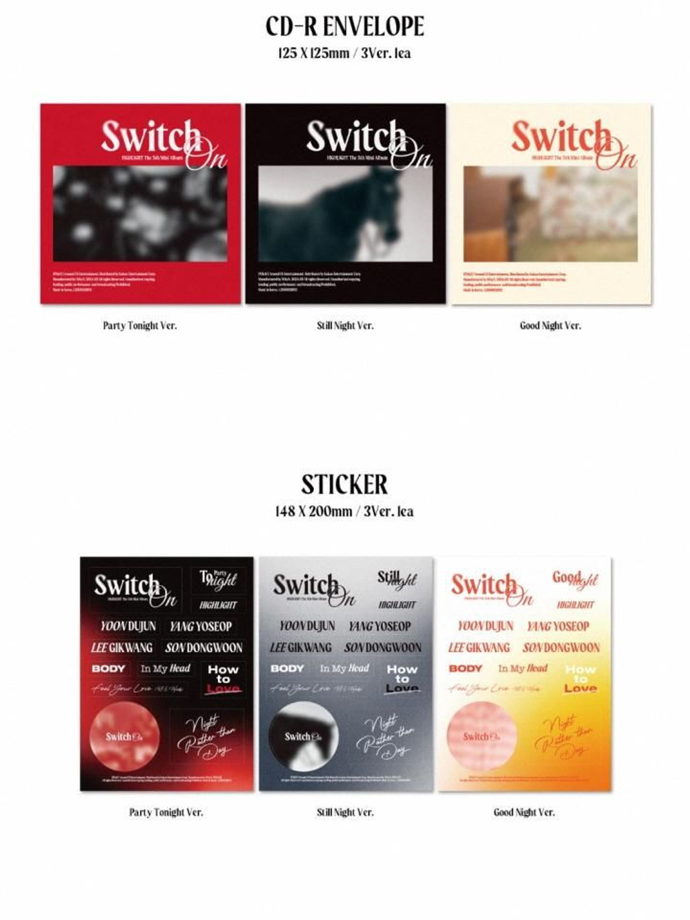 Альбом HIGHLIGHT - SWITCH ON 5th Mini Album RANDOM Version