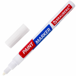 Маркер-краска лаковый EXTRA (paint marker) 2 мм белый усиленная нитро-основа BRAUBERG (12 штук в упаковке)