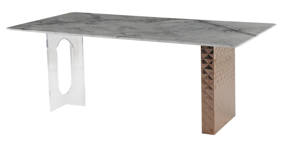 Стол обеденный Ist Casa Ардео, 200x100x76 см, белый мрамор