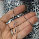 LINO CHIC - Luxury Production by Ri.go.; 82% лен, 16% фольга, 2% п/а; 260м/100гр; col.5815, цвет: сине-черный, фольга серебро