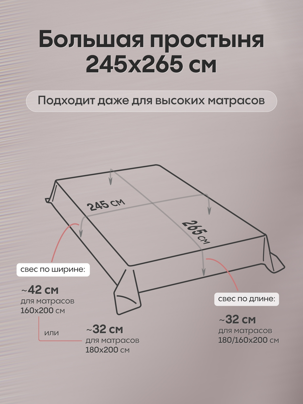 КПБ на резинке Сатин-Жаккард Тессоро MTR002, Евро, 4 наволочки, простынь 160*200*30