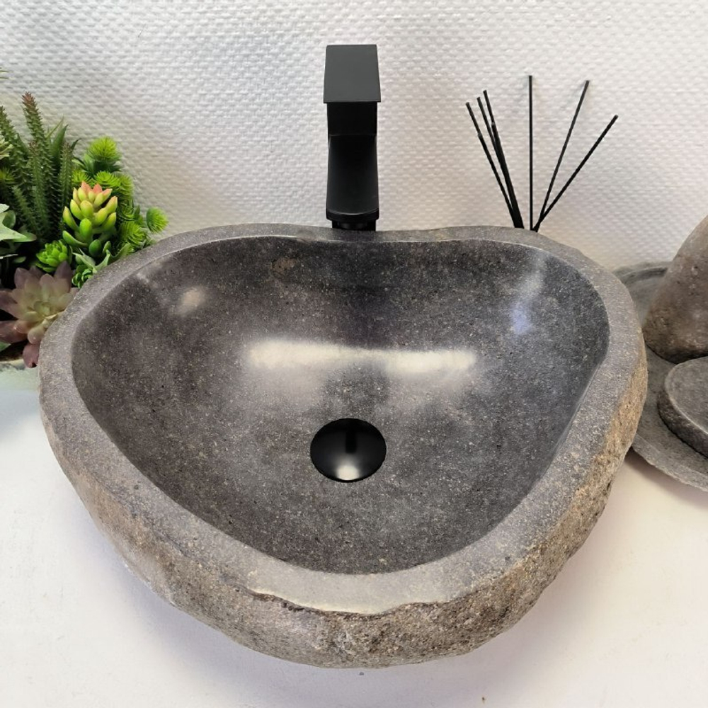 Раковина из речного камня RS-63553 (47*39*15) 0122