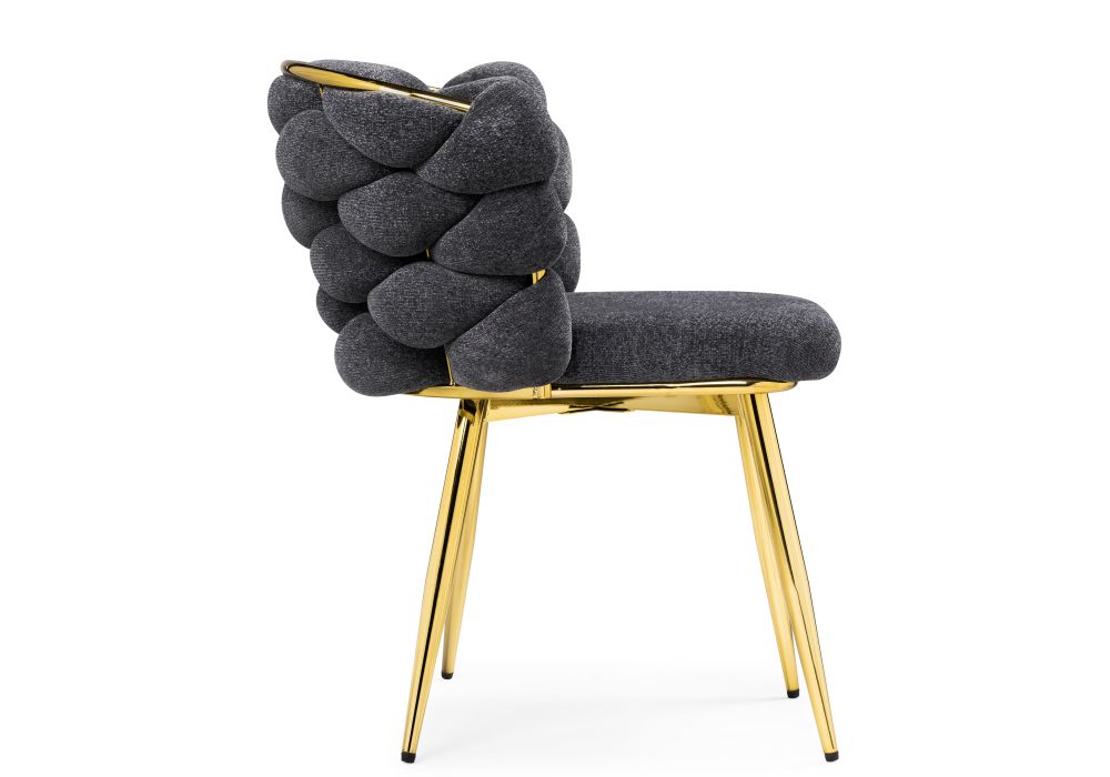 Стул на металлокаркасе Rendi gray / gold