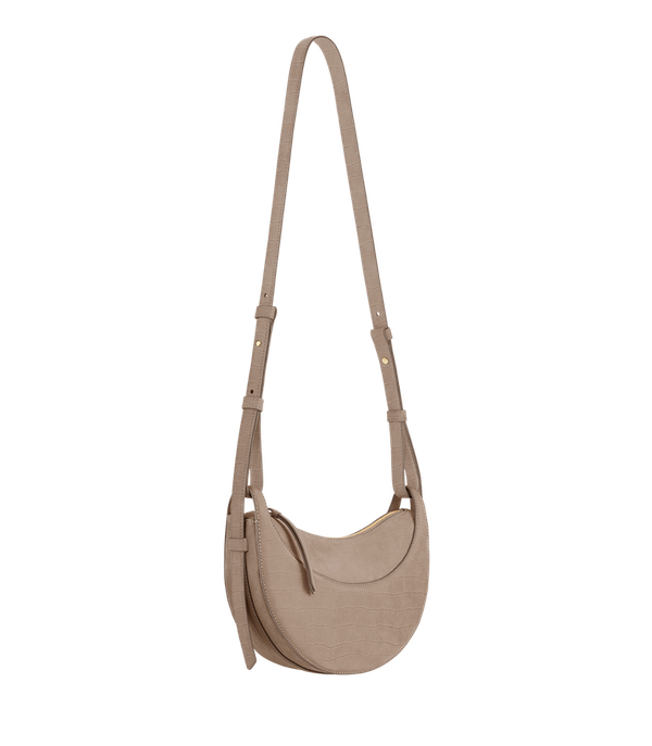 Сумка Polene Numero Dix EDITION CROCODILE NUBUCK TAUPE