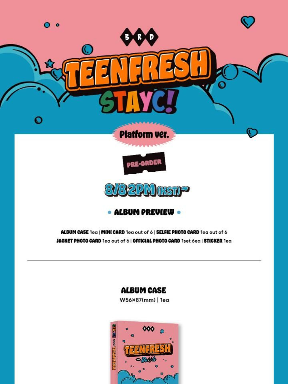 Альбом STAYC - TEENFRESH 3rd Mini Album PLATFORM Version