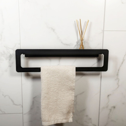 Держатель для полотенец MetaDec Qadrate 40см черный