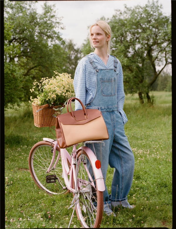 Сумка JECKY канва карамельного цвета