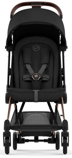 Коляска Cybex Coya Rosegold Frame Cloud G i-Size Lava Grey 2 в 1 Sepia Black с дождевиком и бампером