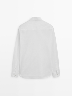 Massimo Dutti Рубашка Оксфорд стандартного кроя, белый