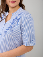 Блузка БЛ-122/белый-цепочкацветы-п