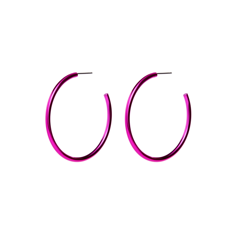 Серьги-кольца Фуксия