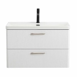 Тумба с раковиной BelBagno DUE-800-2C-SO-BL-P Bianco Lucido