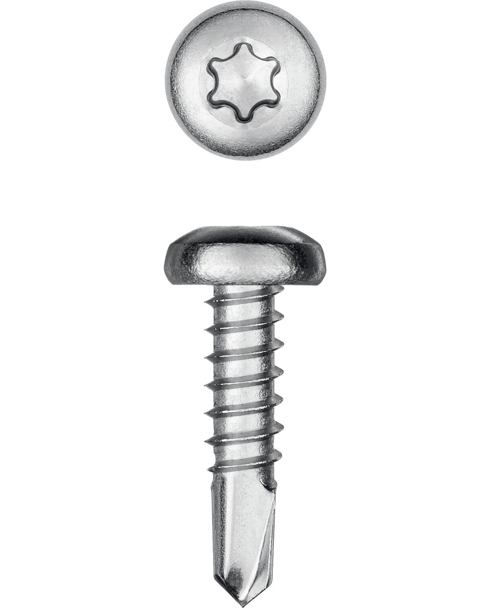 KRAFTOOL DS-P, 13 х 4.2 мм, А2, сверло, полукруглая головка, ТХ20, 600 шт, саморез нержавеющий (300931-42-013)
