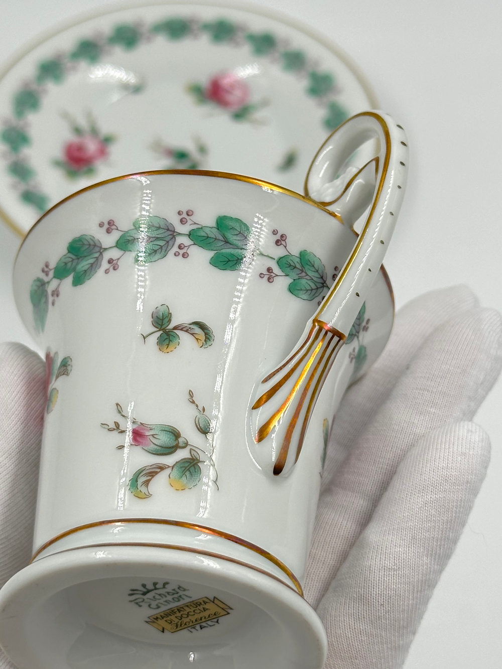 Кофейная пара с розами Richard Ginori