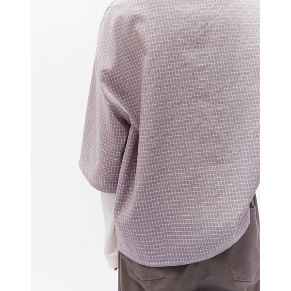 Рубашка укороченная серая - фото 8