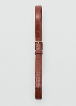 Узкий ремень с эффектом кожи крокодила