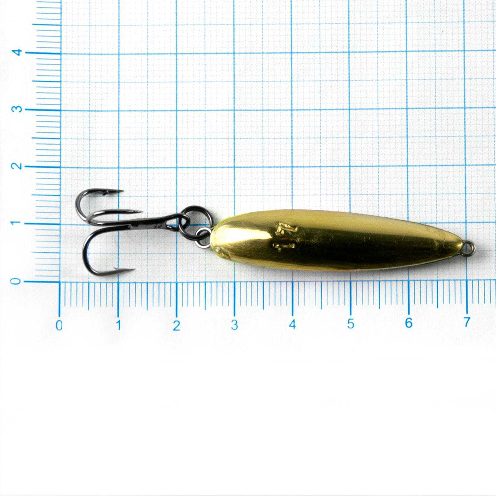 Блесна (пилькер) ЖОР "Алтынка" цветная с тройником (50мм, 17гр), Латунь