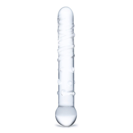 Стеклянная прозрачная палочка-фаллос Callisto Clear Glass Dildo - 18 см.