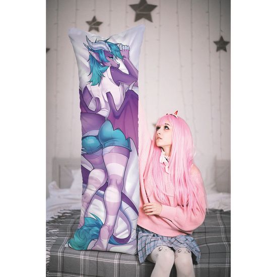 Дакимакура фурри Дракон фиолетовый арт. 1284