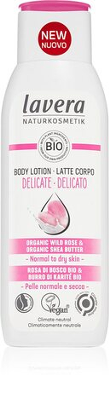Lavera Delicate - легкий лосьон для тела /  Wild Rose & Shea Butter 200  ml  / GTIN 4021457637683