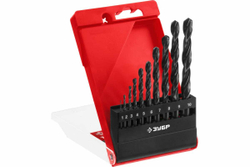 Набор сверл по металлу ЗУБР Мастер быстрорежущая сталь Р4М2, класс В, 10 шт, 1-10 мм 29605-H10