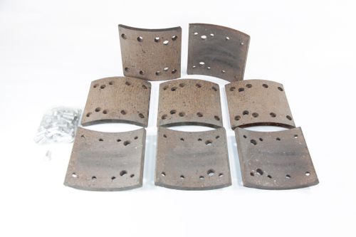 Рем. комплект тормозных накладок а/м Урал 6323, 65, 67, 68 с мостами FAW (Сверл./с заклёпками/ширина 185/ к-т 8 шт.) ФРИТЕКС