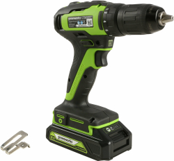 Дрель-шуруповерт аккумуляторная Greenworks Арт. 3704007UA, 24V, c 1хАКБ 2 Ач и ЗУ в кейсе