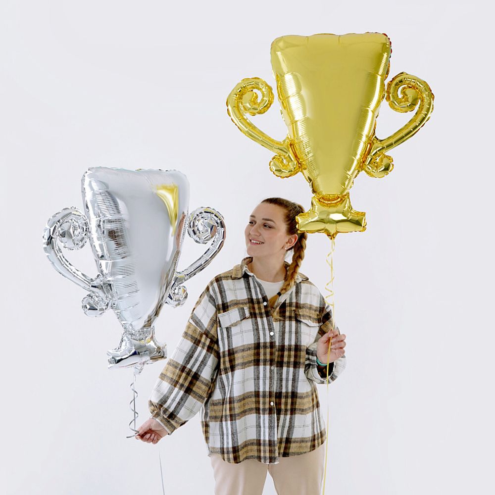 Шар (36''/91 см) Фигура, Кубок золотой, 1 шт. в уп.