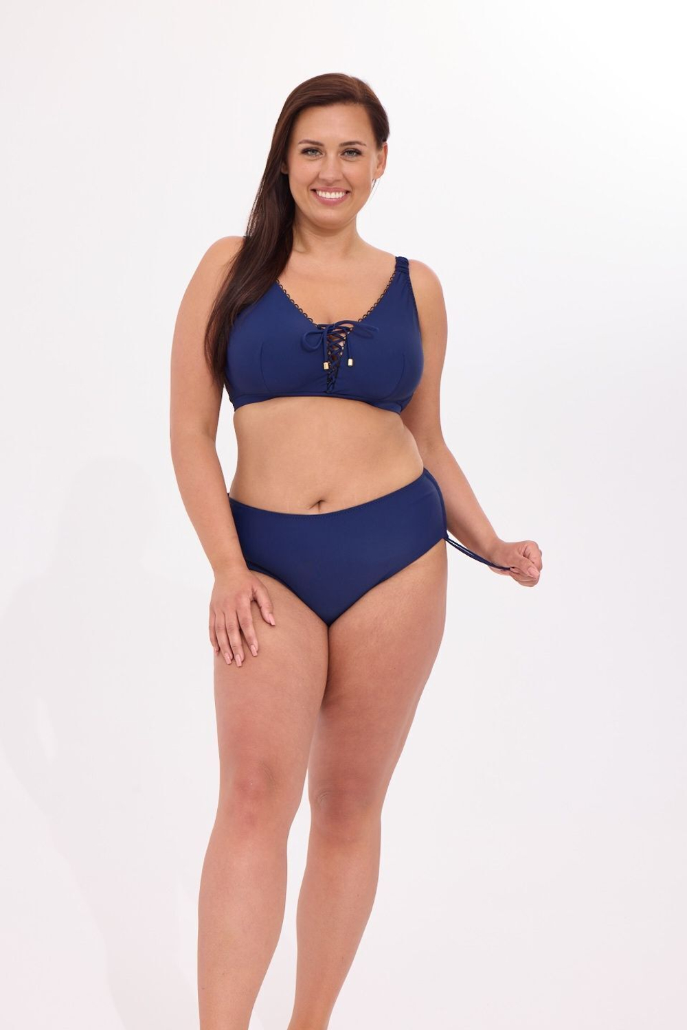 Пляжный бюстгальтер со шнуровкой (Размер: 90E) (Цвет: черный)