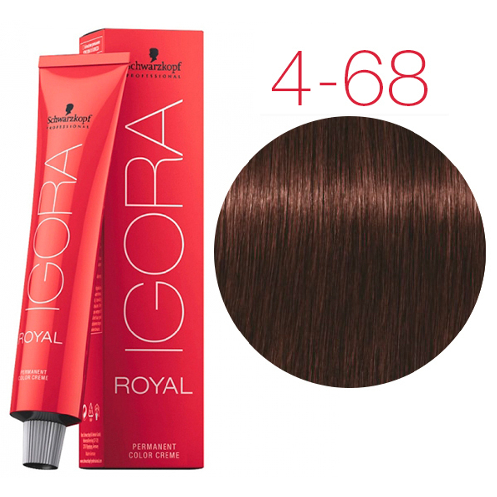 Краска для волос Igora Royal 4-68 Средний коричневый шоколадный красный Schwarzkopf Professional, 60 мл