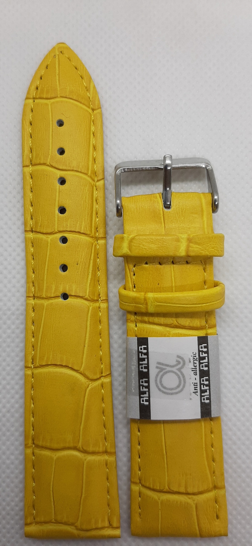 РЕМЕНЬ КОЖАНЫЙ 20мм ЖЕЛТЫЙ(1306.20.8)