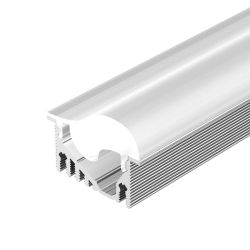 Профиль с экраном ALU-ASYMETRIC-2000 ANOD+FROST LENS (Arlight, Алюминий) 019270