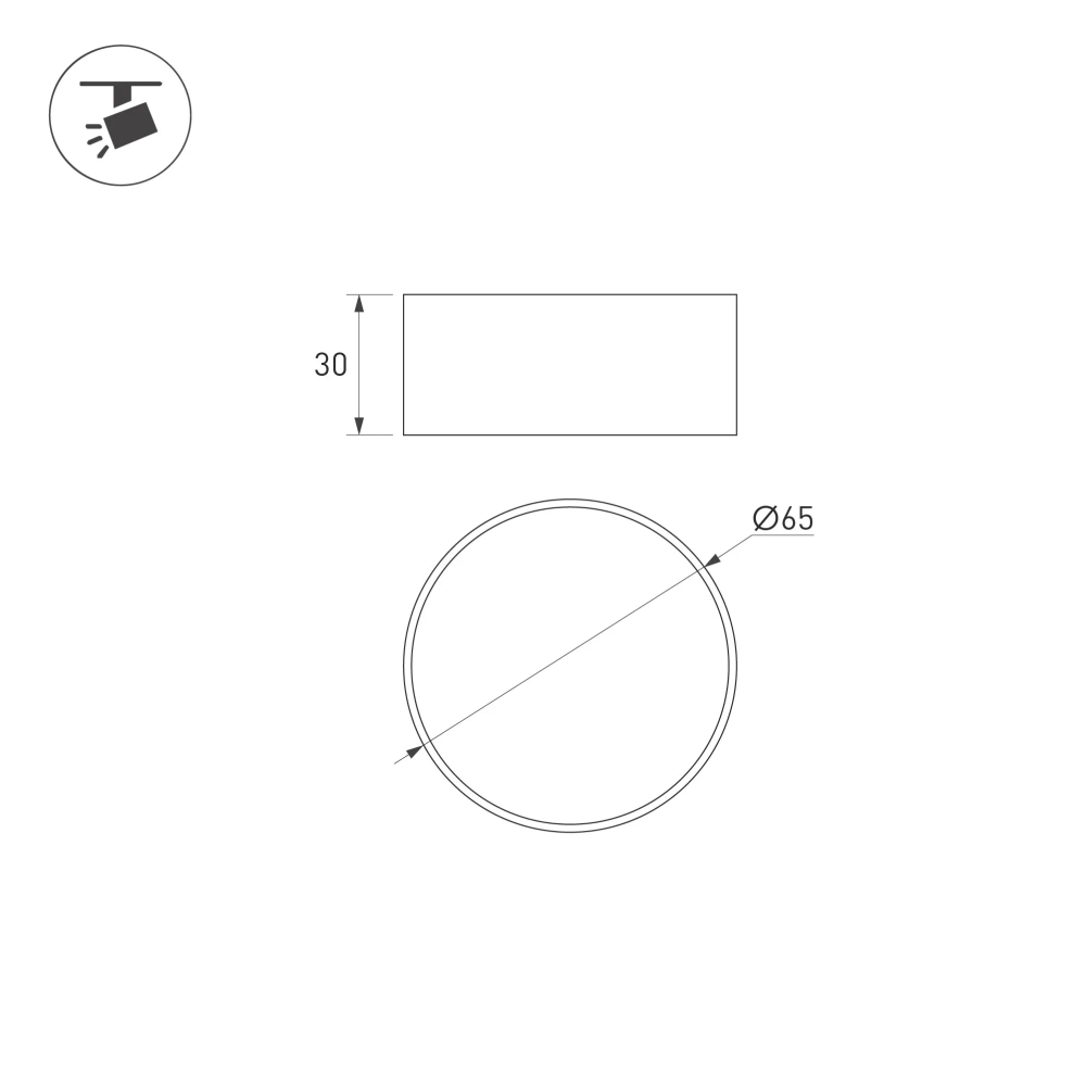 Насадка антибликовая LGD-ARTIFACT-FULL-SNOOT-R65 (BK) (Arlight, Металл) 057156