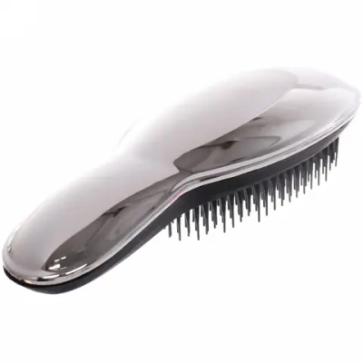 Расческа массажная компактная «Beauty Bar», цвет серебро, в коробке, 20*7см