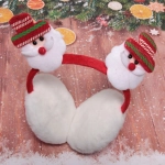 Наушники меховые «Новогодняя сказка - Дед Мороз», цвет красный, 52*1,5см