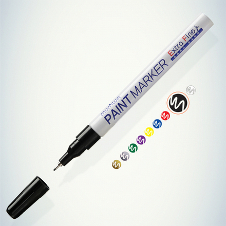 260031 MunHwa Маркер-краска PAINT MARKER EXTRA FINE, ЧЕРНАЯ 1мм (EFPM-01)