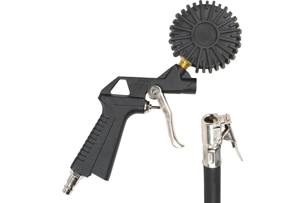 Пневматический пистолет для накачки шин с манометром 8 атм AIRLINE ATBU032