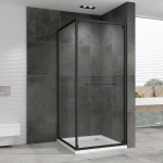 Душевой уголок ABBER Schwarzer Diamant AG0A100B 100x100 стекло прозрачное/профиль черный