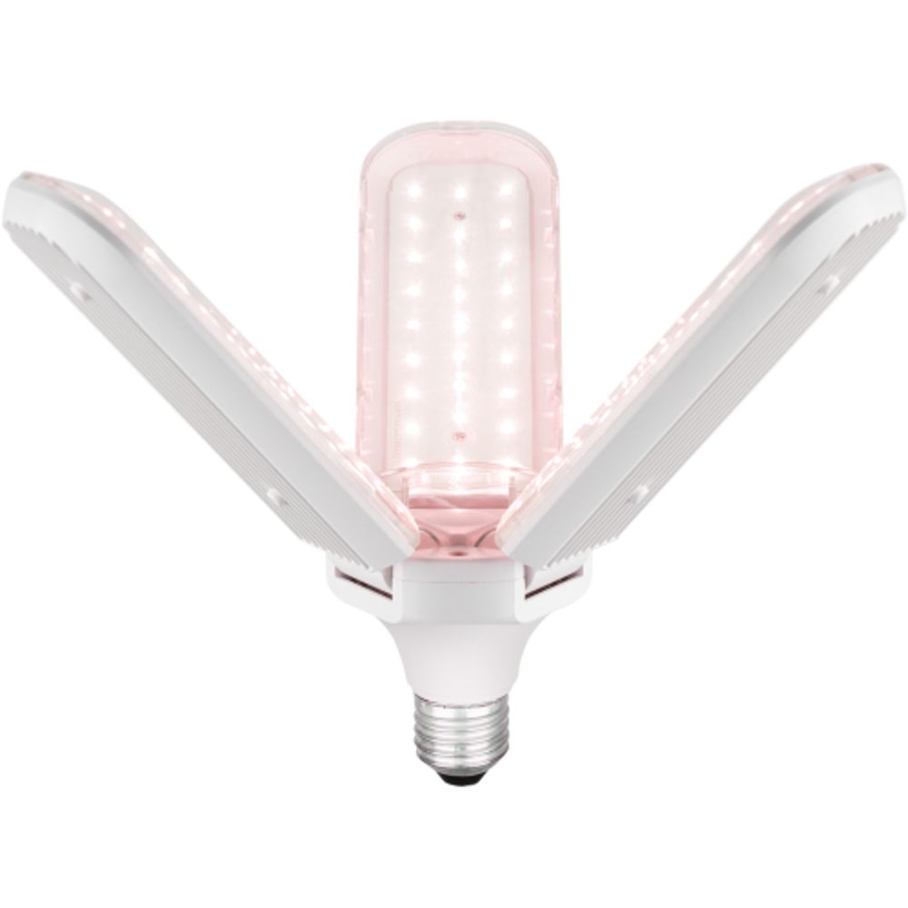 Фитолампа для растений светодиодная ЭРА GREEN LINE ФИТО-30W-PL-E27-GR 3-х лепестковая красно-синего спектра 30 Вт Е27 | Фитолампы Е27