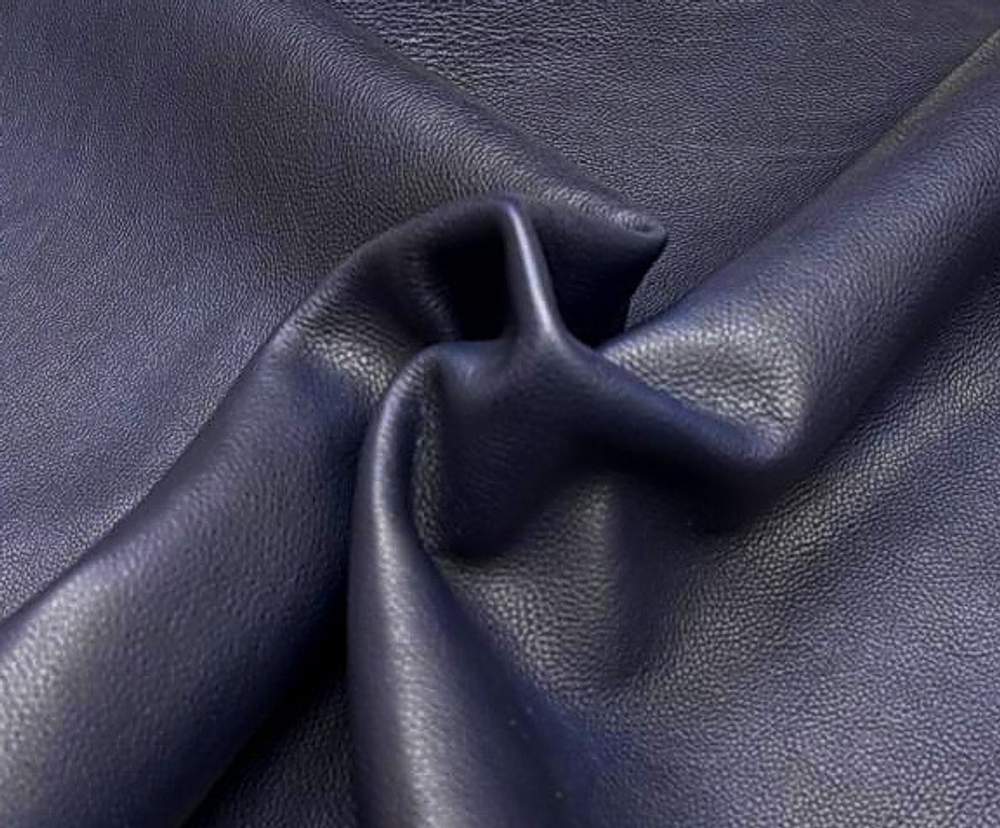 Castagnetto Soft Dark Blue (1,3-1,5 мм), цв. Синий  натуральная кожа