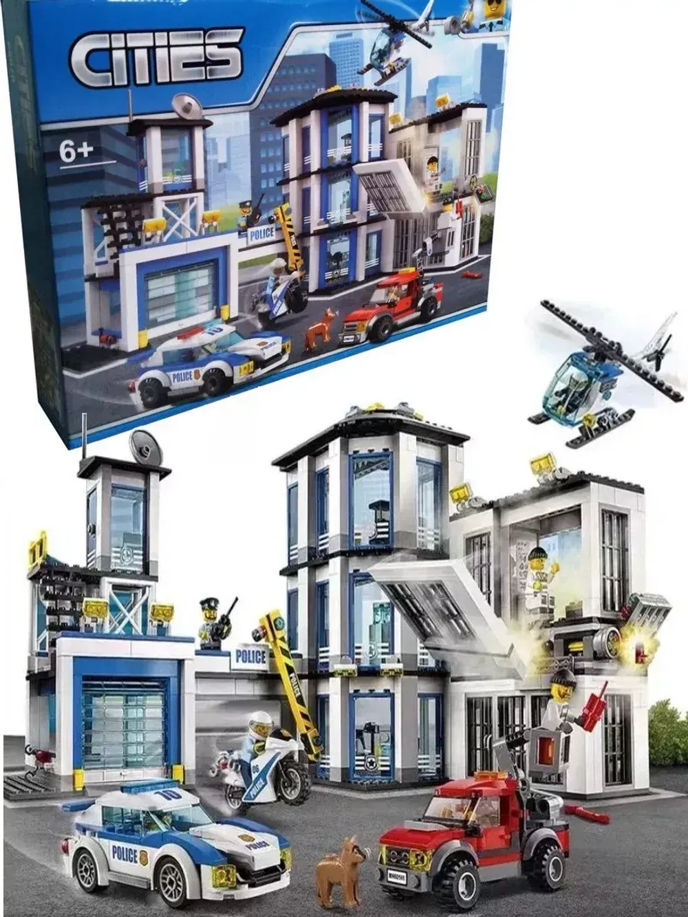 Конструктор Сити Полицейский участок 894 детали
