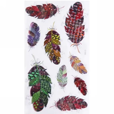 Наклейки интерьерные 32*65см «Перья» C-1006