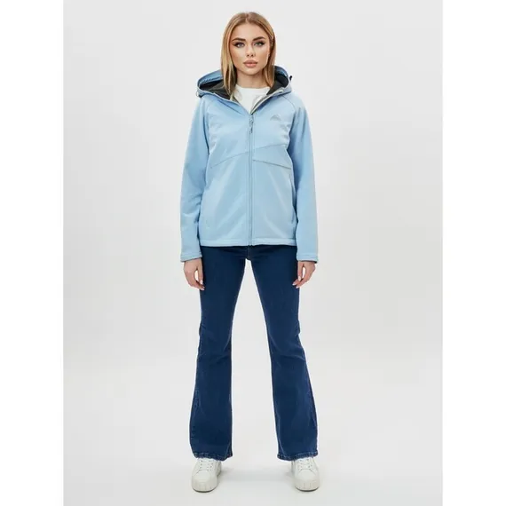 Ветровка женская softshell голубого цвета, размер 48