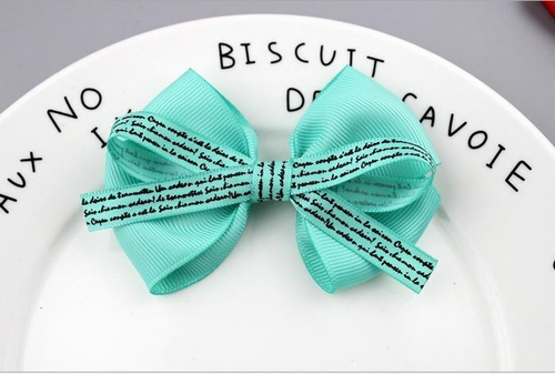 Зажим для волос "Бантик", 9,5*6,5 см. Цвет Мята, 1 шт.