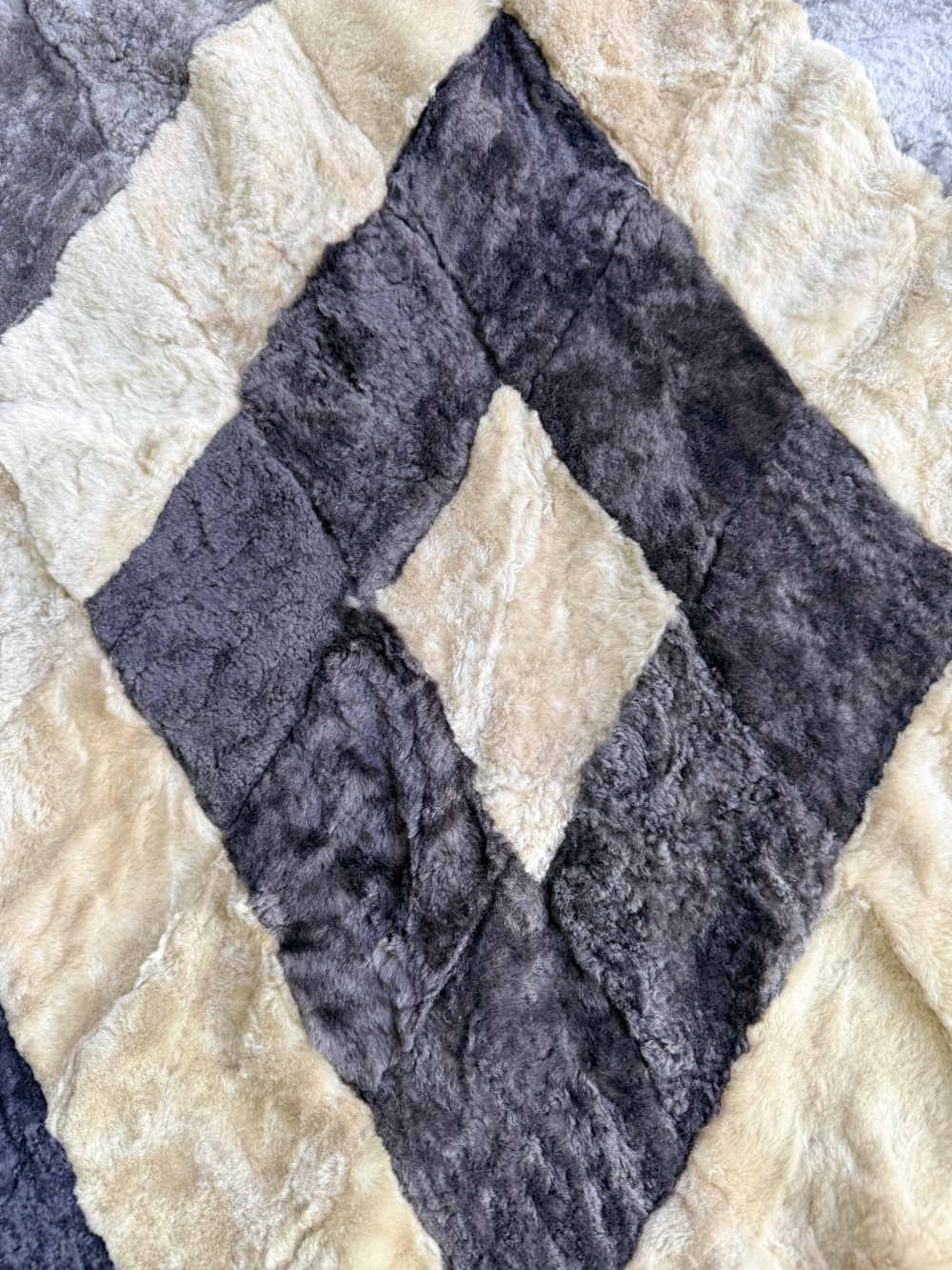 Покрывало меховое ковер из шкуры овчины