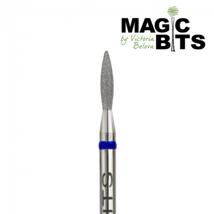 Фреза алмазная Biotech пламя 1.8мм ОСТРЫЙ кончик (Натуральный алмаз) (Абразивность:Средняя)