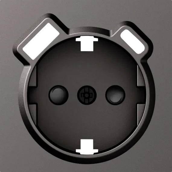 Накладка для розетки Schuko с зарядным устройством USB A+C,  со шторками 16A 250В,  матовый титан,  серия A07