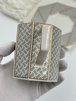 Кофейная пара с геометричным узором Givenchy by Yamaka