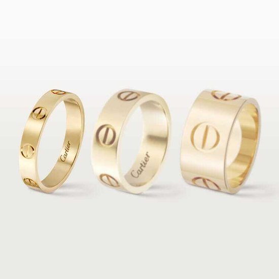 Кольцо Cartier LOVE ring small model в желтом золоте